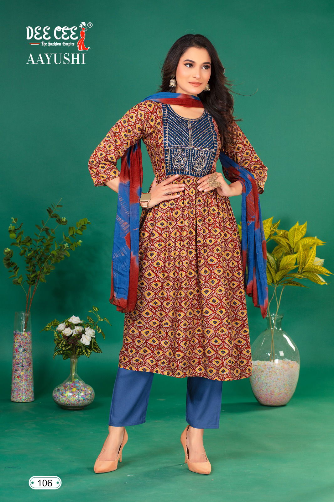 Aayushi By Deecee Rayon Foil Printed Kurti With Bottom Dupatta Wholesale Price In Surat